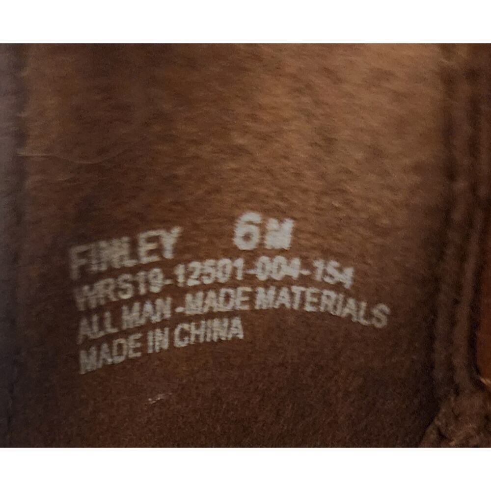 Kim Rogers Finley Faux Leather Brown Low Wedge Sandal Shoes Size 6M - Picture 13 of 13